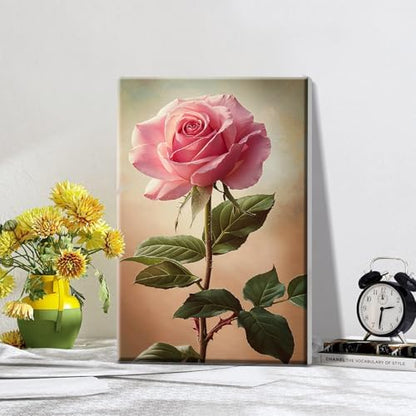 ATDMS Paint by Numbers Kit for Adults with Easel Flowers Paint by Number with Frame DIY Floral Paint by Number with Easel Adult Paint by Number Kits on Canvas Framed for Home Wall Decor 8x12 Inch - Image 2