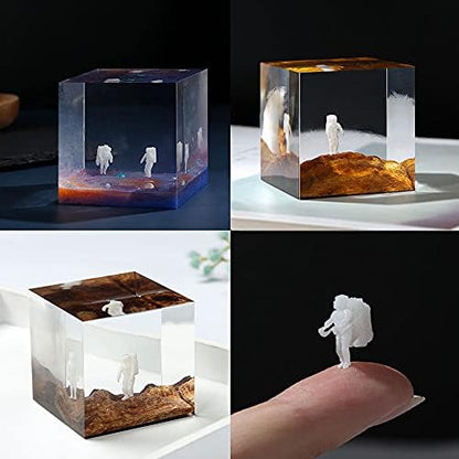 Woohome 14 PCS Resin Casting Molds Fillers 3D Astronaut Paper Airplane Embellishment Resin Supplies Kit Resin Fillers Epoxy Mould Filling Material for Art Resin Crafts DIY - Image 6