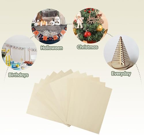 2 Pack Plywood Sheets, 17.1" x 23.6"x 5/64" Basswood Sheets - Image 6