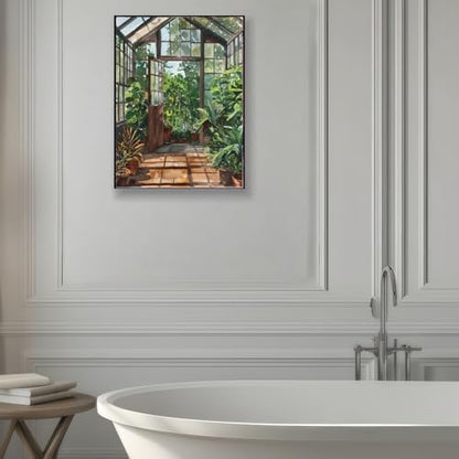 Greenhouse Art Paint by Numbers for Adults Beginner, Garden Plants Paint by Number Kits on Canvas, Botanical Floral Art DIY Oil Painting Watercolor Color by Numbers for Home Wall Decor 16X20inch - Image 4