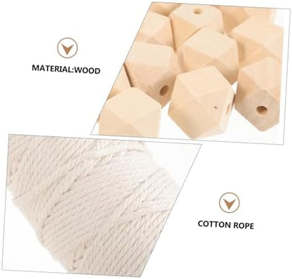 Happyyami DIY Macrame Kit for Adults Beginners Handcrafted Cotton Cord Tapestry Supplies Beads and Rings for Home Decoration - Image 6