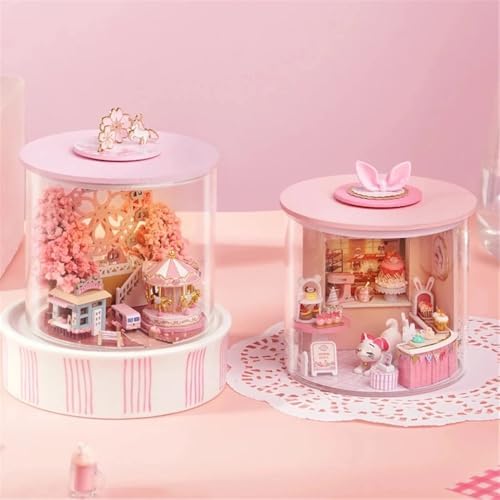 Wizardi Mini House Building Kit - Sakura Scenery DIY Dollhouse Kit - Image 3