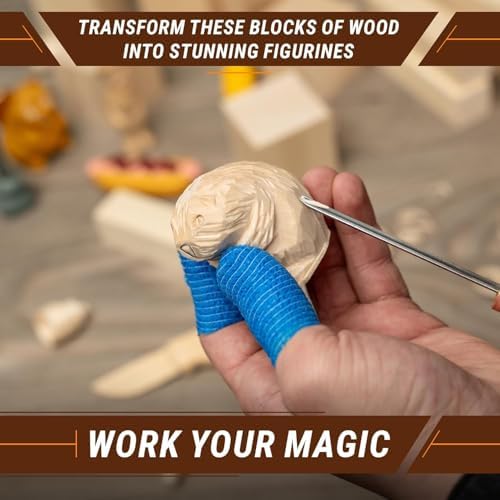 BeaverCraft Basswood Carving Blocks BW18 pcs Whittling Wood for Crafts - Soft Carving Wood - Basswood Kit 2 Different Sizes - Unfinished Wooden Blocks for Carvers - Image 4