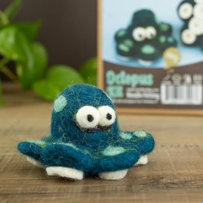 Woolbuddy Needle Felting Starter Kit (Octopus) for Adults with Tool & Guide - Image 2