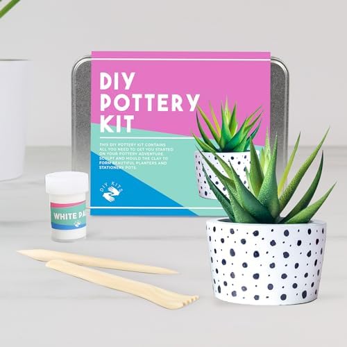 Gift Republic Pottery Kit Beginners Pottery Craft Set Clay Pottery Gift Fun Home Made Craft Project Kids Teens Adults Sculpting Tool Set Gift Tin - Image 6
