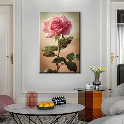 ATDMS Paint by Numbers Kit for Adults with Easel Flowers Paint by Number with Frame DIY Floral Paint by Number with Easel Adult Paint by Number Kits on Canvas Framed for Home Wall Decor 8x12 Inch - Image 7