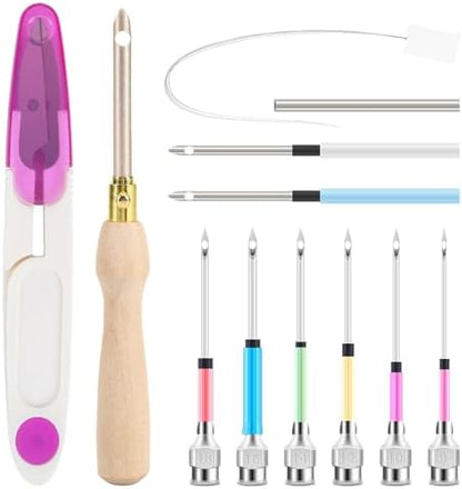 AUGSUN 13Pcs Punch Needle Kit for Craft Beginner Punch Embroidery Kit by AUGSUN