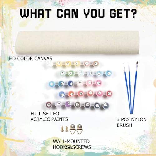 Beautiful Evergreen Magnolia Paint by Numbers Kit for Adults Beginner 12x16 inch Acrylic Oil Painting by Numbers Kits with PaintBrushes Art Crafts Canvas for Home Decor 1578 - Image 2