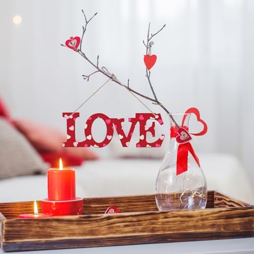 Wooden Love Letter Ornaments to Paint 7 Inch, Large Size Mothers Day Valentine's Day Wooden DIY Blank Unfinished Round Wood Discs Father's Day Ornament for Crafts Hanging Decorations(10PCS) - Image 6