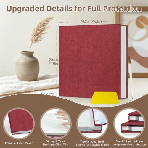 Popotop Photo Album Self Adhesive Scrapbook Album for 4x6 5x7 8x10 Pictures DIY Photo Book as Scrapbooking Supplies Kits, Birthday Gifts for Women Mom Wedding Baby Family Travel - Image 3