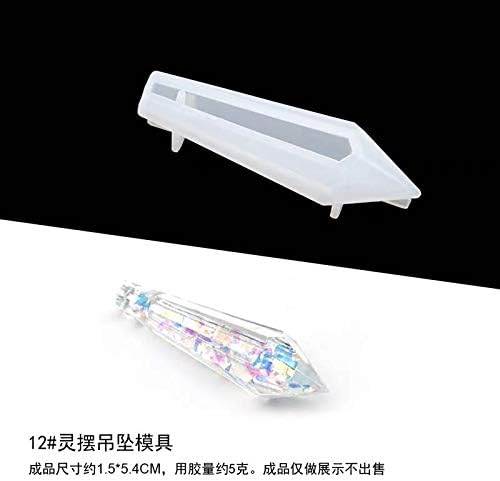 Pendulum UV Silicone Resin Molds DIY Craft Silicone Transparent Mold for Pendant Necklace Mold Jewelry Making Findings (21.5x47.5mm) - Image 7