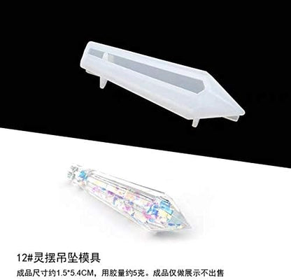 Pendulum UV Silicone Resin Molds DIY Craft Silicone Transparent Mold for Pendant Necklace Mold Jewelry Making Findings (21.5x47.5mm) - Image 7
