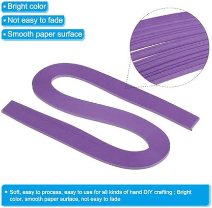 PATIKIL 360pcs Quilling Strips Paper 1/8"(3mm) 21"(54cm) Origami Paper Quilling Strip for Art DIY Hand Craft Christmas, Dark Purple - Image 3