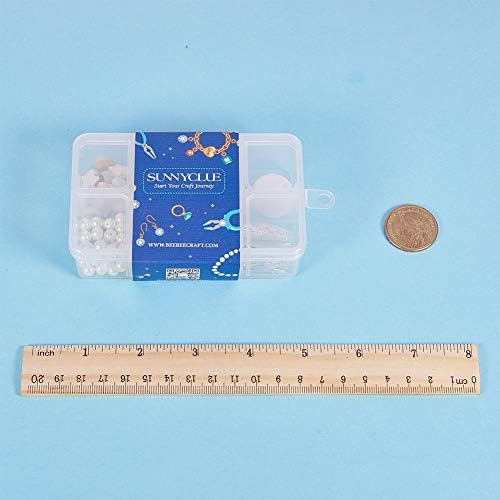 SUNNYCLUE 1 Box DIY 10 Pairs Natural White Sea Shell Drop Dangle Earrings Making Starter Kit Round Seashell Charm Pendants Earring Hook for Art Craft Projects Silver, Instruction - Image 7