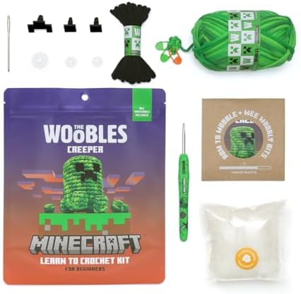 The Woobles Minecraft Crochet Kit for Beginners (Creeper) - Image 4