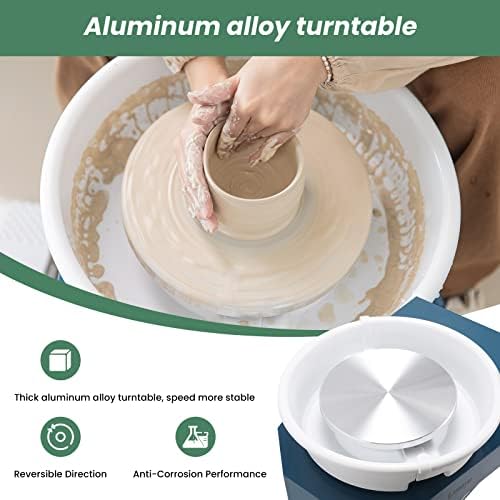 Huanyu Pottery Wheel Ceramic Machine 10" with Foot Pedal & LCD Screen - Image 5