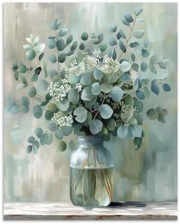 Alptiny Beautiful Eucalyptus Paint by Numbers Kit for Adults Beginner, Vase Plants Paint by Number Kits on Canvas, Flower Oil Painting Kit for Home Decor or Gift - 16x20 Inch by Unknown