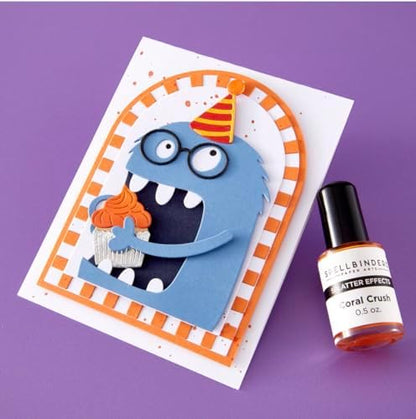 Spellbinders Just Add Cake Birthday Card Making Kit, with Stamps, Dies, Embossing Folder, Splatter Effects, Sequins, Rub-ons, Colorful Cardstock, More - Image 4