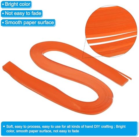 PATIKIL 240pcs Quilling Strips Paper 1/8"(3mm) 21"(54cm) Origami Paper Quilling Strip for Art DIY Hand Craft Christmas, Dark Orange - Image 3