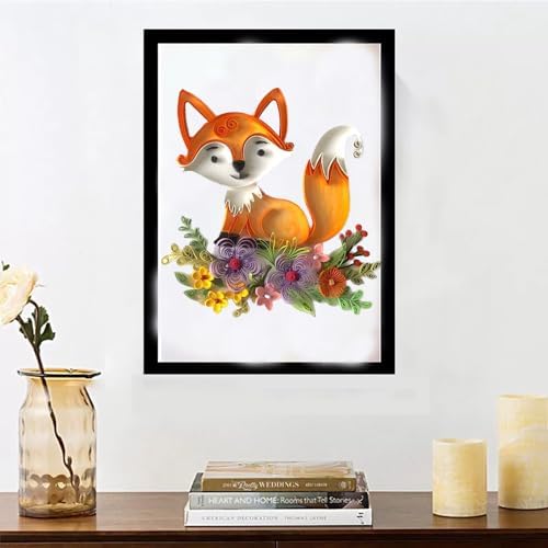 Fox Paper Quilling Kit Paper Quilling Adult Craft Great for DIY Craft Workshop, Home Decoration, Birthday Gift,Adult Friend interaction.It's Suitable for Adult and Craftsmen.Creative Stress Reliee. - Image 5