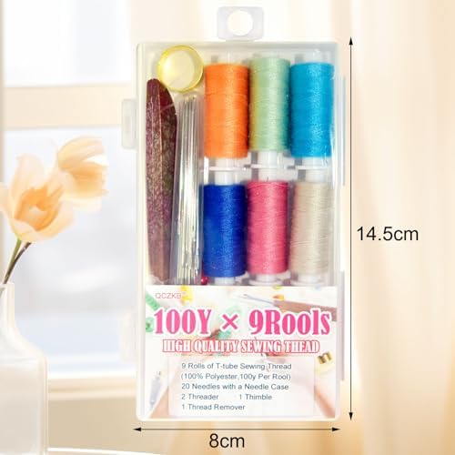QCZKB Sewing Kit for Adults & Beginners - A Portable Hand Needle and Thread Kit with Premium Sewing Suppliesfor Emergency Clothing Repairs, Travel, and Home Mending - Image 2