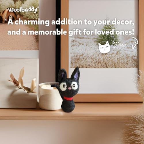 Woolbuddy Needle Felting Starter Kit (Black Cat) for Adults with DIY Tool - Image 4