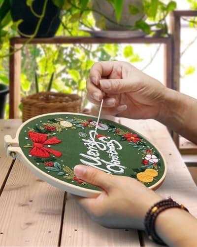 TINDTOP Christmas Embroidery Kit for Adult, Embroidery Kit for Beginners - Image 4