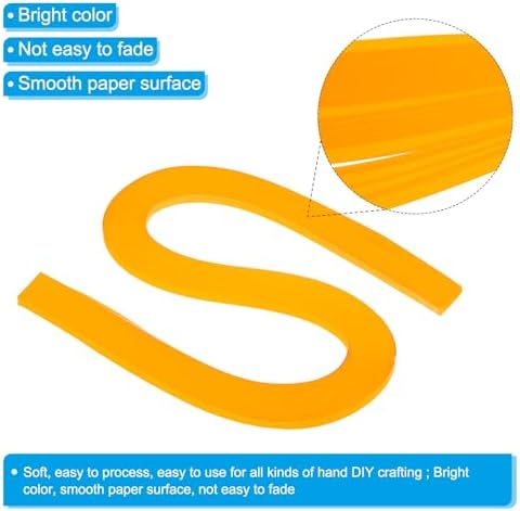PATIKIL 120pcs Quilling Strips Paper 3/16"(5.2mm) 21"(54cm) Origami Paper Quilling Strip for Art DIY Hand Craft Christmas, Light Orange - Image 3