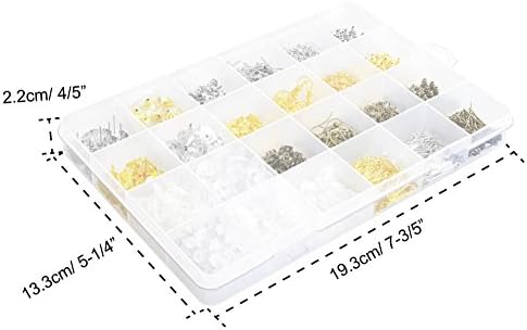 Paxcoo 2400Pcs Earring Making Supplies Kit with 24 Style Earring Hooks, Earring Backs, Earrings Posts and Earring Making Findings for Adult - Image 5