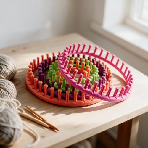 novelinks Round Knitting Looms Kit, Set of 5 Plastic Looms Knitting - Image 7