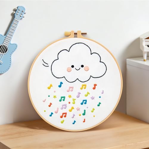 Crafmanoe Cute Embroidery Kits for Beginners Adults, Hand Embroidery Starter Kits, Stamped Cross Stitch Kits for Beginner Adult Craft Kits for Women, Entire Set of Embroidery Supplies & Video Tutorial - Image 7