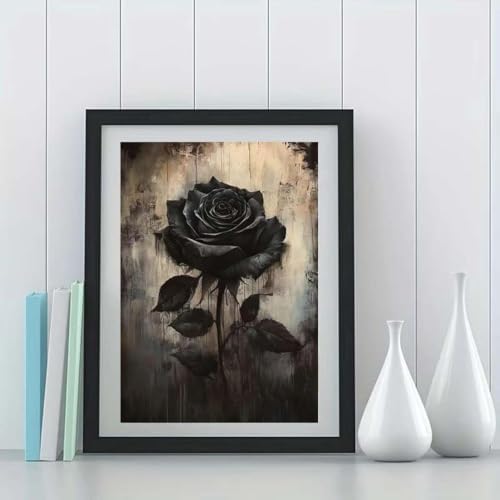 GEMOUJ Rose Flower Paint by Numbers Kits for Adults Beginners Flower Number Kits on Canvas,DIY Easy Digital Oil Painting Kits,Home Wall Decor 16 X 20 Inch - Image 3
