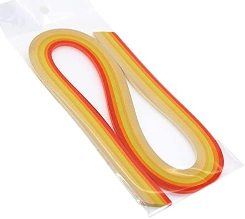 ODETOJOY Yellow Gradient Quilling Paper Strips, 5MM Width 21inch Length 120PCS, Color Ramps Chromatic Crescendo Paper Filigrana for DIY Crafts by ODETOJOY