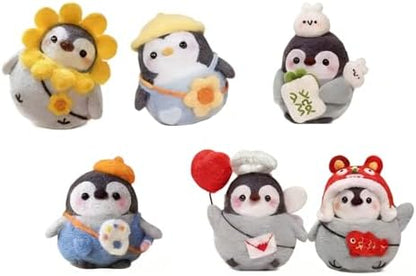 6-Piece Needle Felting Kitl, Penguin-Themed Wool Felting Starter Set (Beginner-Friendly) with Instructions, Foam Mat & Felting Supplies,DIY Craft Animal Home Decor Tutorial (Cute Penguins) by Unknown