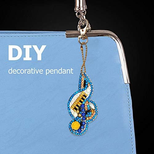HuamuTech 5 Pcs/6 Pcs/8 Pcs Full Drill Keyring Special Shape Double Sided Diamond Art Keychain for Beginners Birthday Craftin - Image 3