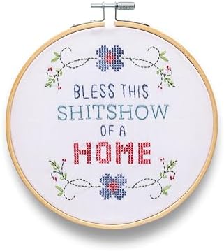 FUNATIC Bless This Sh-tshow of a Home Funny Embroidery Kit for Adults by FUNATIC