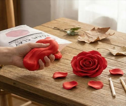 BOHS Red Modeling Foam Clay - 1.1 Lbs, Squishy,Soft, Air Dry -for Flower Mirror,Cosplay,Fake Bake, Slime Supplies-500g (Pack of 3) - Image 3