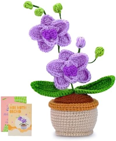 Crochet Kit, Crochet Kit for Beginners, Butterfly Orchid Knitting Kit by kgxulr