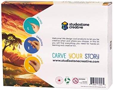 STUDIOSTONE CREATIVE DIY Arts & Crafts Carving Kit Kids Adults Elephant Sculpture Soapstone - Image 2
