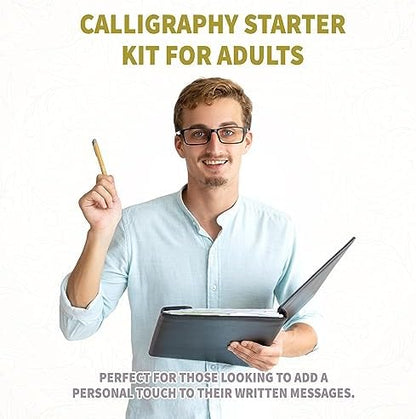 SpiceBox Learn Calligraphy Set for Beginners with Greeting Cards for Adults, Learning Hand Lettering and Penmanship, Art and Craft Kit - Image 2