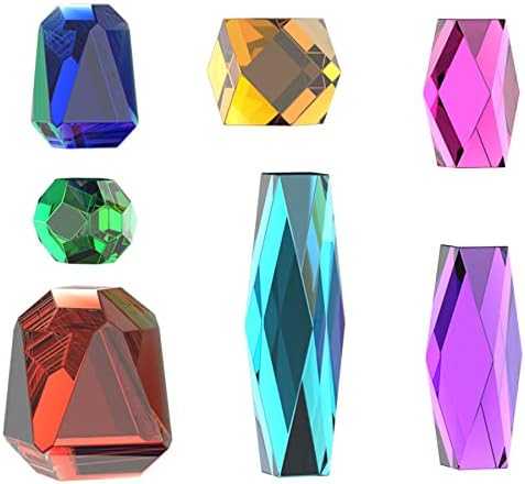 Yayatty Crystal Resin Molds, 7 Style Multi-Facet Gemstone Cube Silicone Resin Molds, Cube Geometric Silicone Molds for Epoxy Resin for Jewelry Making, Home Decor - Image 2