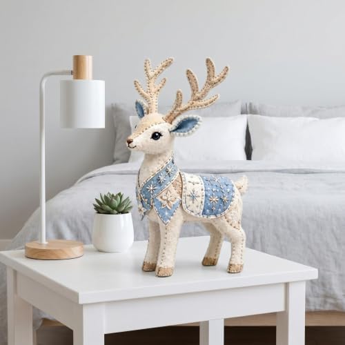Arctic Winter Guardians DIY Patchwork Kit - 3D Felt Animal Sewing Kit - DIY Patchwork Animal Kit for Beginners, Handmade Felt Craft Kit for Home Decor & Creative Gift (blue2) - Image 4