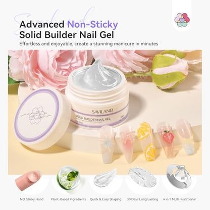 SAVILAND Solid Builder Nail Gel Non-Sticky 3D Nail Gel - Image 2
