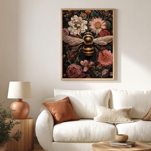 CRZMODE Bee Paint by Numbers Kit for Adults, Bee Paint by Numbers for Adults, Acrylic Painting Crafts for Home Decor Gift (16x20inch) - Image 3