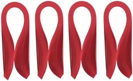 ODETOJOY Quilling Paper Strips Red 3mm 5mm 10mm Quill Strip Scarlet Rolled Paper Filigree Strip Bright Red Curled Scroll Coil Paper Strip - 21inch Length (3mm/5mm/7mm/10mm Set) by ODETOJOY