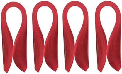 ODETOJOY Quilling Paper Strips Red 3mm 5mm 10mm Quill Strip Scarlet Rolled Paper Filigree Strip Bright Red Curled Scroll Coil Paper Strip - 21inch Length (3mm/5mm/7mm/10mm Set) by ODETOJOY