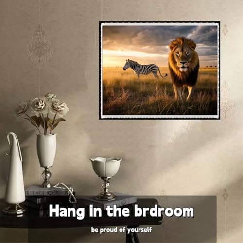 ACANDYL Paint by Numbers Kit for Adults Beginner African Savanna Paint by Number for Adults Painting by Number Animal DIY Acrylic Painting on Canvas Arts Craft Decoration for Home Wall 16x20 Inch - Image 4