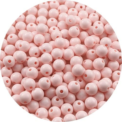 200pcs Acrylic Round Beads for Crafts 10mm Resin Candy Color Spacer Beads with Hole for Jewelry Making Sewing Crafts Decoration Necklaces Bracelets Earrings Supplies(Light Pink) by Unknown