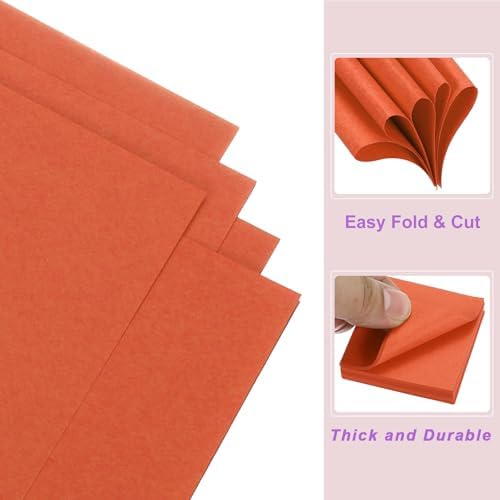 DMiotech 500 Sheets 2x2 Inch Origami Paper, Orange Square Origami Paper Easy Fold Double Sided Paper for DIY Arts and Crafts - Image 5