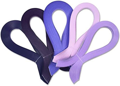 CrafTreat Purple Quilling Paper Strips for Craft Work - 500 Quilling Strips 5mm 30 CM Length - Paper Quilling for Decorating Cards, Gift Bags, Picture Frames and Scrapbooking - Image 2